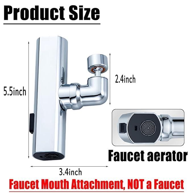 3-in-1 360° Swivel Waterfall Kitchen Faucet with Touch Control and Sink Extender