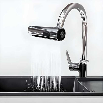3-in-1 360° Swivel Waterfall Kitchen Faucet with Touch Control and Sink Extender