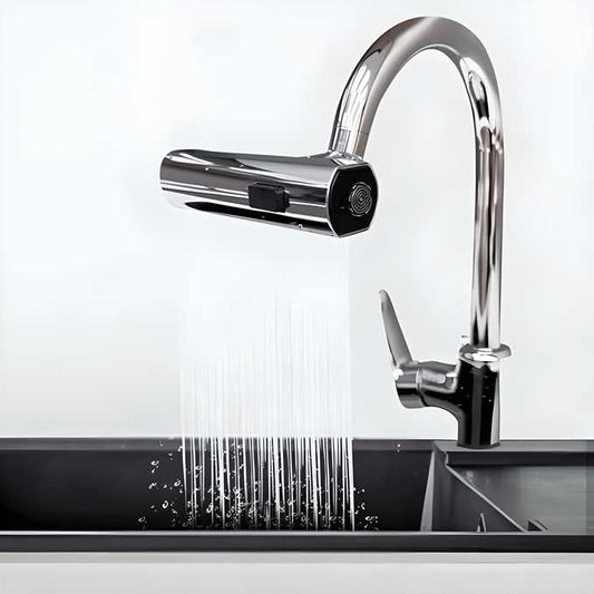 3-in-1 360° Swivel Waterfall Kitchen Faucet with Touch Control and Sink Extender