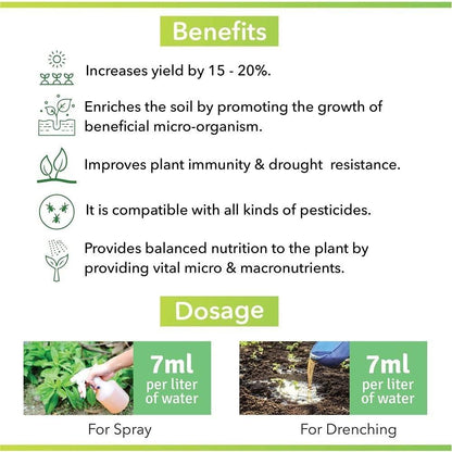 Plant Boost Liquid Biofertilizer for All Crops - Organic Fertilizer (Pack of 4)