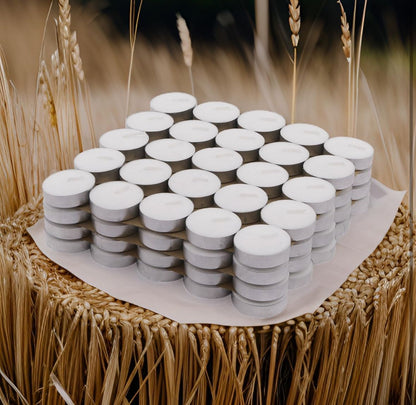 White Smokeless Unscented TeaLight Candles for Diwali, Christmas, Home Decoration (Pack of 50/100 Pcs - White Candles)