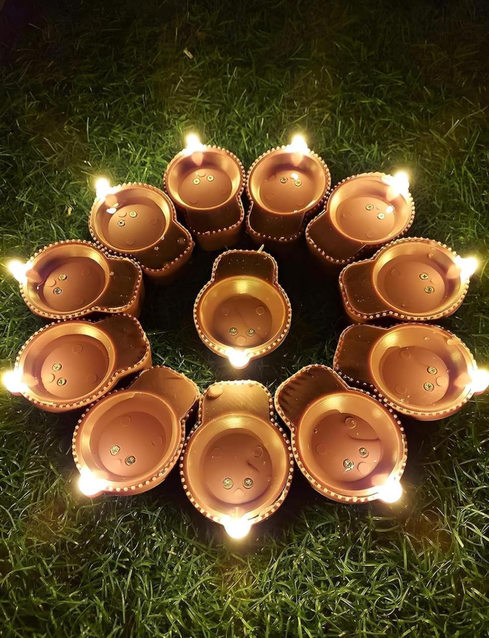 LED Water Sensor Diyas (Pack of 12/18/24 )