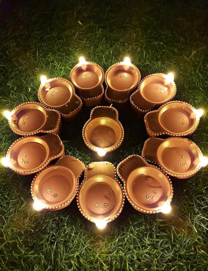 LED Water Sensor Diyas (Pack of 12/18/24 )