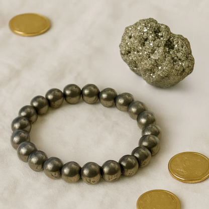 Raw Pyrite Bracelet – Prosperity Meets Protection