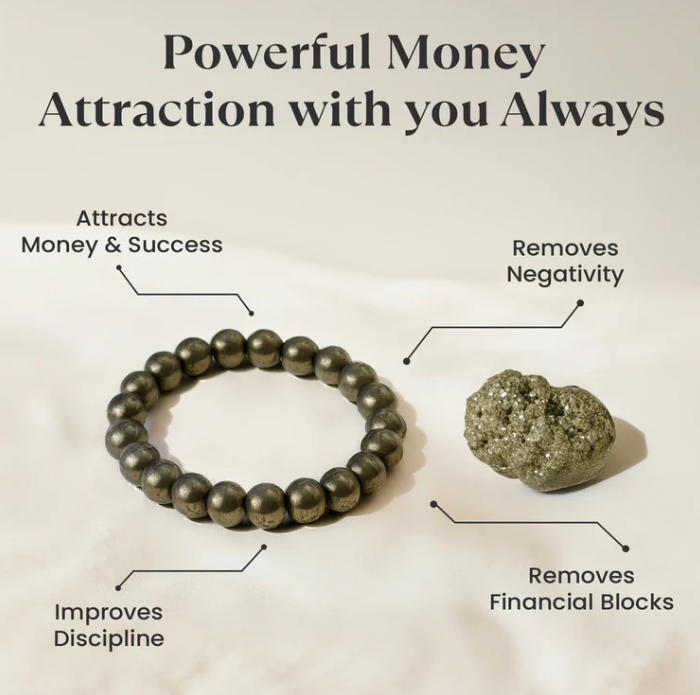 Raw Pyrite Bracelet – Prosperity Meets Protection